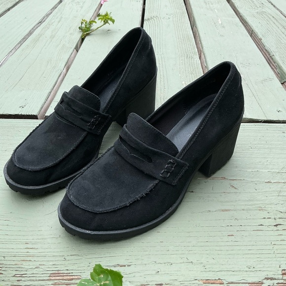 Sun + Stone Shoes - Sun Stone Maycee Lug Sole Loafers Chunky Heels Vegan Loafers Women Size 10